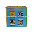 Cuarteto de quatro lados Jogo de caixa de cubo de madeira educacional Atividades do jardim de infância Centro de jogo Baby Toy Cube